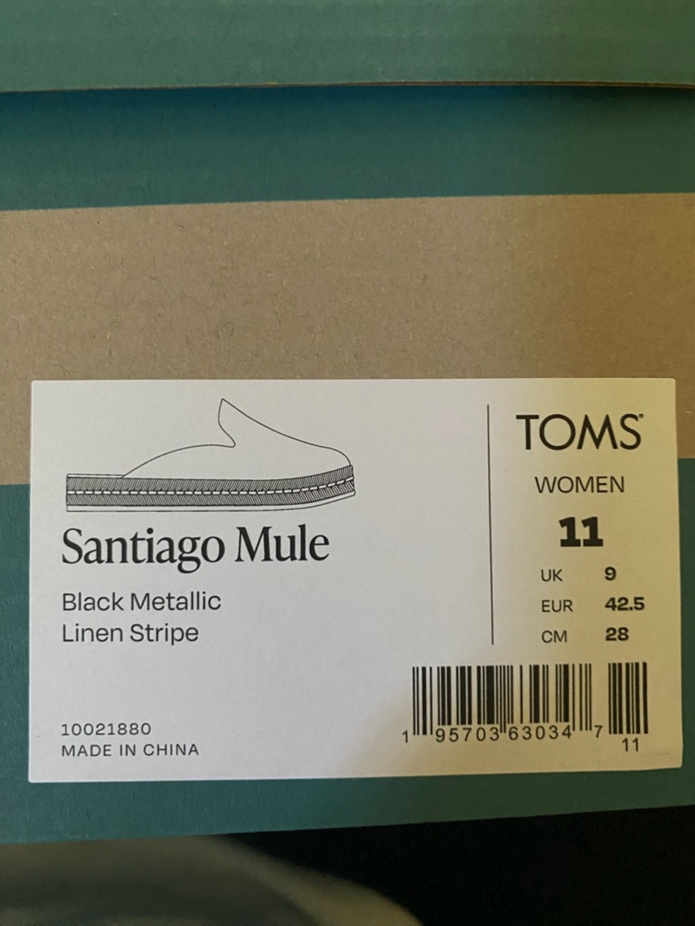 TOMS Women’s Black Slip-On Espadrille Mules - Picture 4 of 4